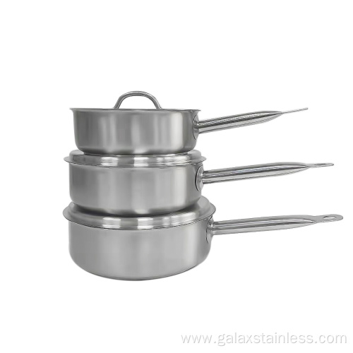 Stainless Steel All-inclusive Frying Pan Single handle pot (composite bottom) Supplier